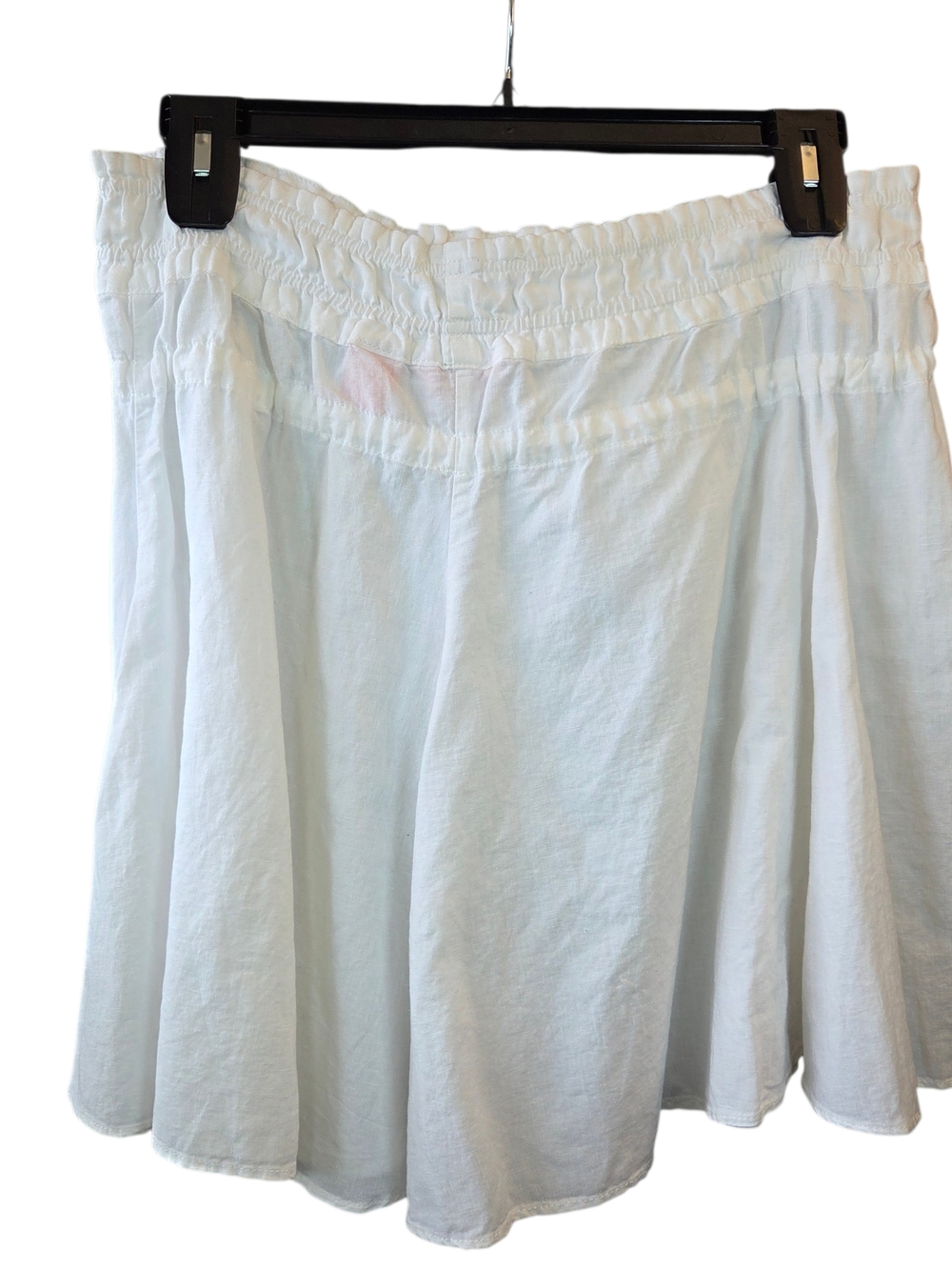Joe Fresh White Drawstring A-Line Linen Blend Mini Skirt Size Med - Picture 3 of 6